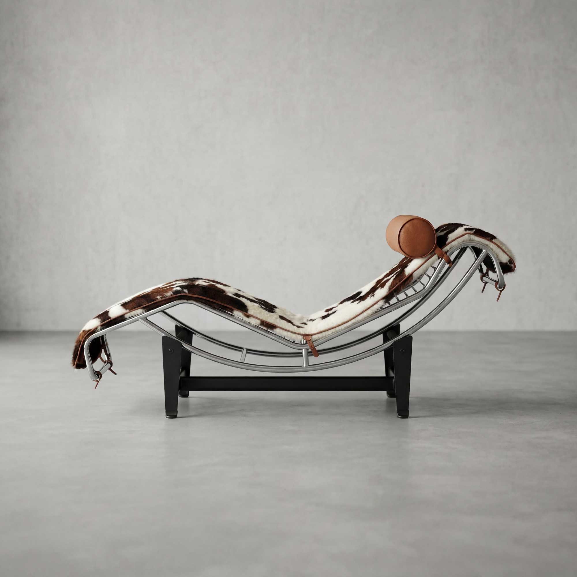 LEON cowhide lounge chair – reclined position
