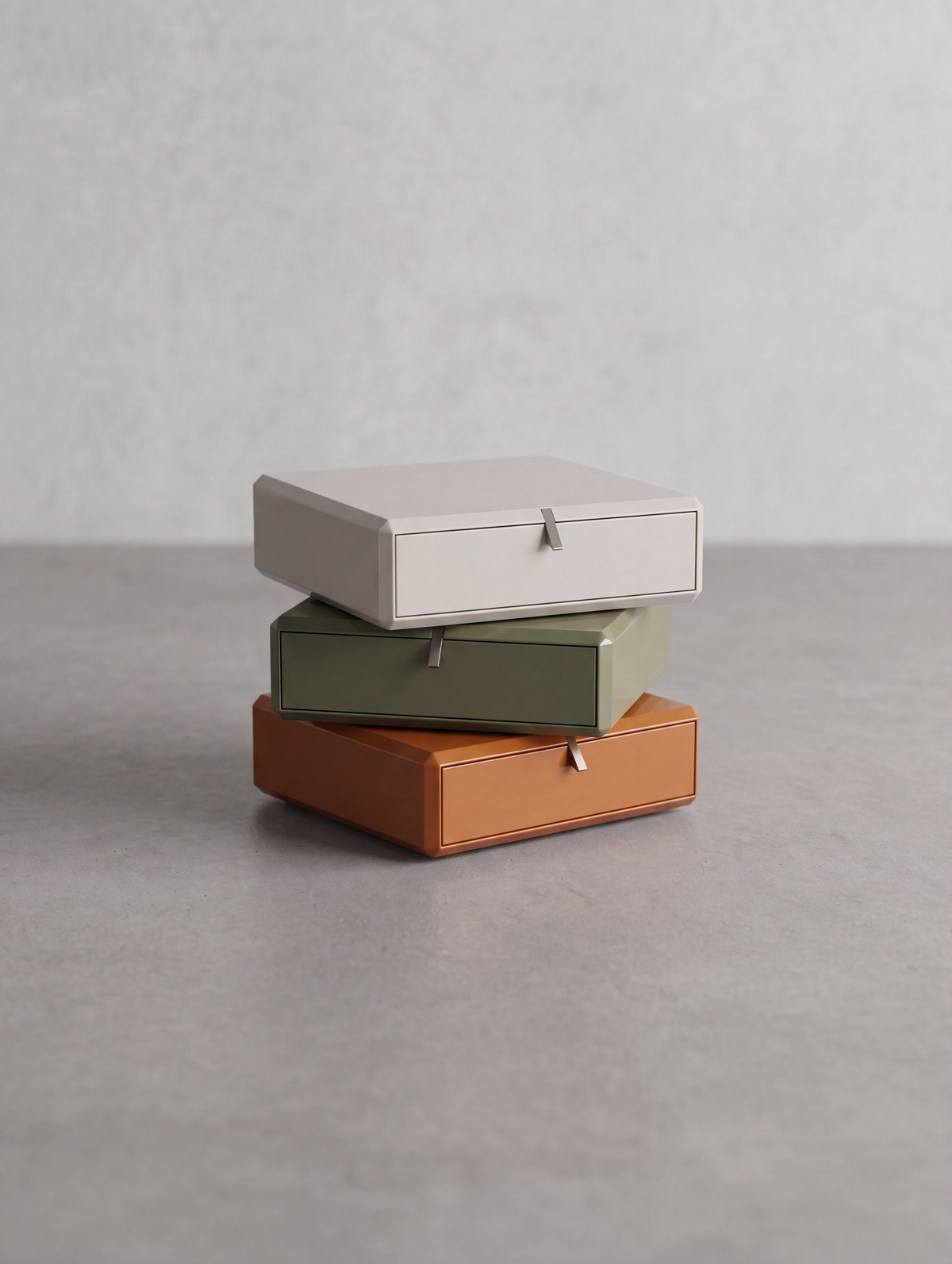 MORI side table styled next to a bed